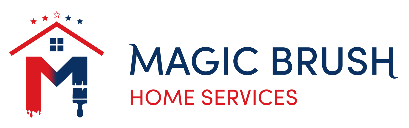 color horizontal magic brush logo